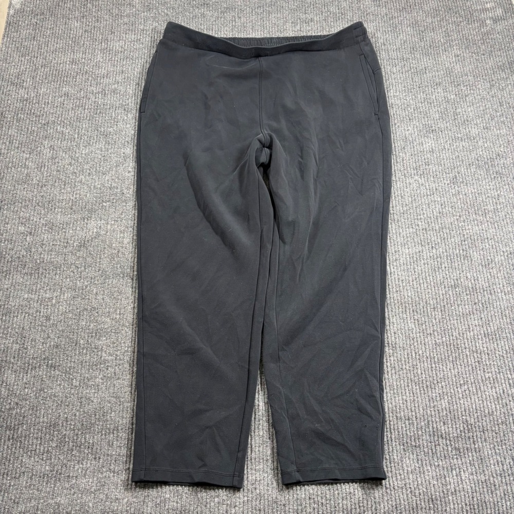 Members Mark Pants Womens XXL Black Straight Leg Recycled Polyester Modal Blend